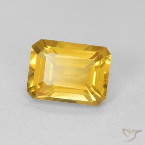 Citrino Dorato naturale da 1.29 ct, Ottagonale / Taglio smeraldo, VVS-VS