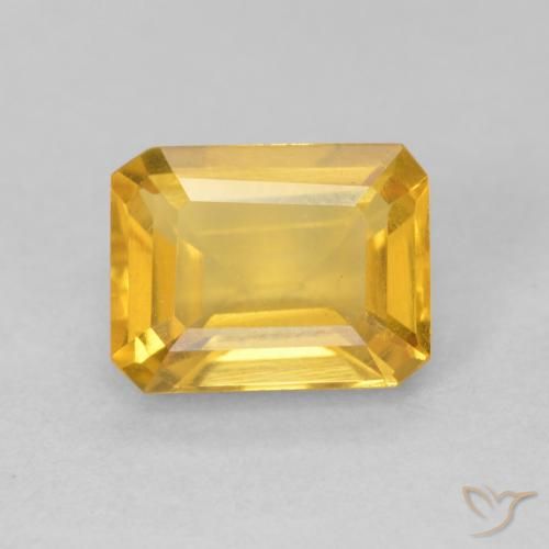 1.64ct Naturale Oro brillante Citrino, Taglio smeraldo, VVS-VS