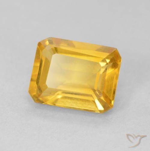 Citrino Oro brillante naturale da 1.64 ct, Ottagonale / Taglio smeraldo, VVS-VS