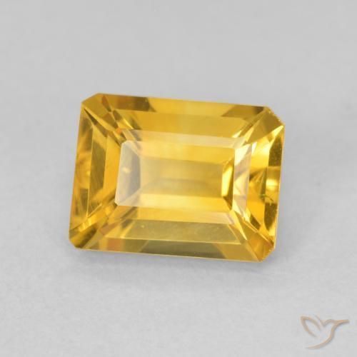 Citrino Arancio Dorato Profondo naturale da 1.60 ct, Ottagonale / Taglio smeraldo, VVS-VS