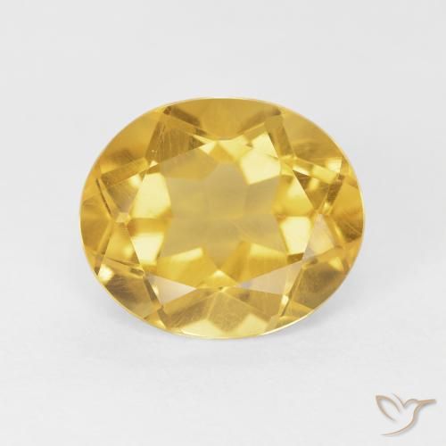 4.37ct Naturale Arancio dorato Citrino, Ovale, VVS-VS