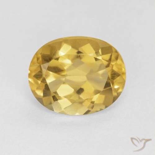 Citrino Dorato medio naturale da 4.09 ct, Ovale, VVS-VS