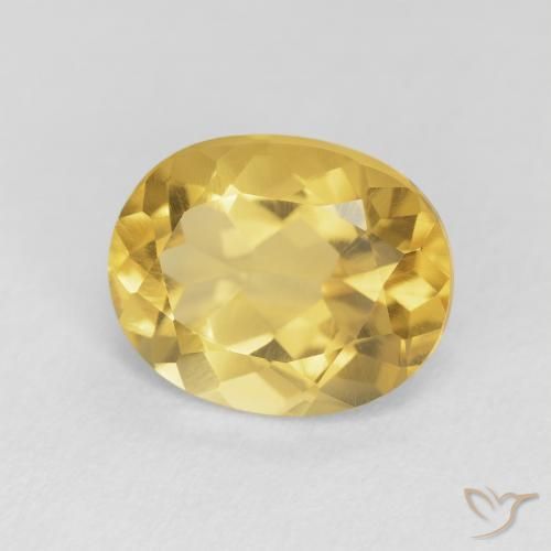Citrino Dorato medio naturale da 4.09 ct, Ovale, VVS-VS