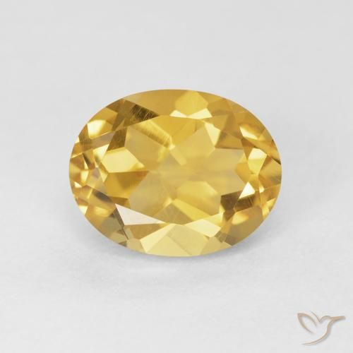 3.88ct Naturale Dorato medio Citrino, Ovale, VVS-VS