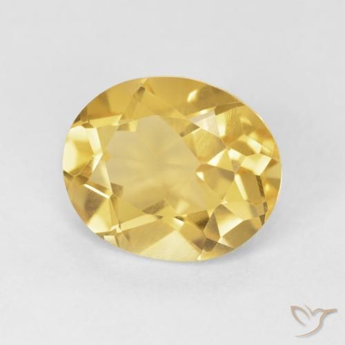 Citrino Dorato medio naturale da 4.39 ct, Ovale, VVS-VS