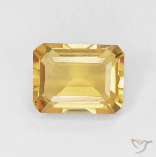 1.68ct Naturale Oro profondo Citrino, Taglio smeraldo, VVS-VS