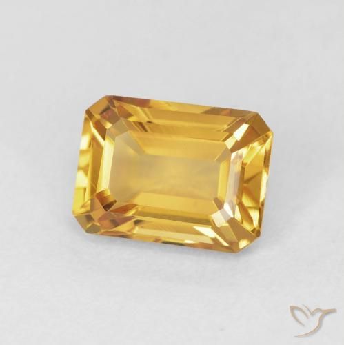 Citrino Arancione-Oro medio naturale da 1.52 ct, Ottagonale / Taglio smeraldo, VVS-VS