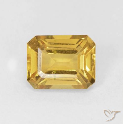 1.63ct Naturale Dorato Citrino, Taglio smeraldo, VVS-VS