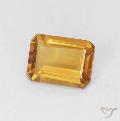 Citrino Arancio-Oro naturale da 1.18 ct, Ottagonale / Taglio smeraldo, VS