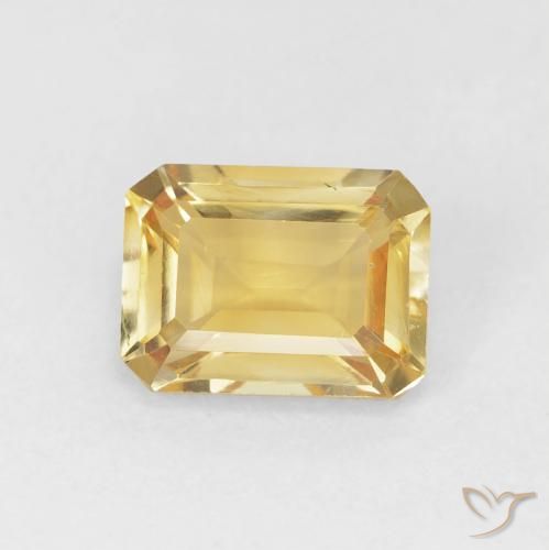 1.48ct Naturale Oro Citrino, Taglio smeraldo, VS