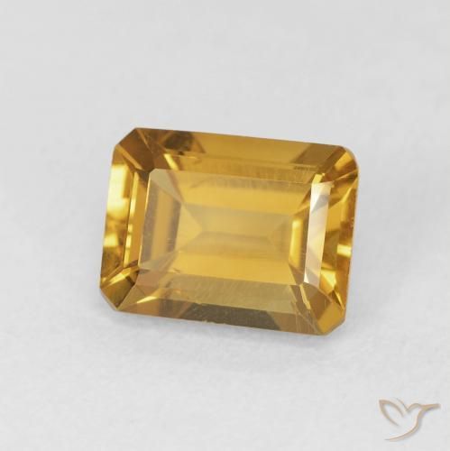 Citrino Oro profondo naturale da 1.54 ct, Ottagonale / Taglio smeraldo, VS