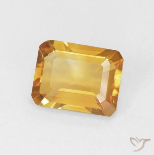 Citrino Arancione-Oro medio naturale da 1.42 ct, Ottagonale / Taglio smeraldo, VVS-VS