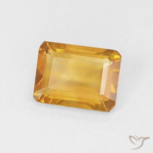 Citrino Arancio dorato naturale da 1.15 ct, Ottagonale / Taglio smeraldo, VS