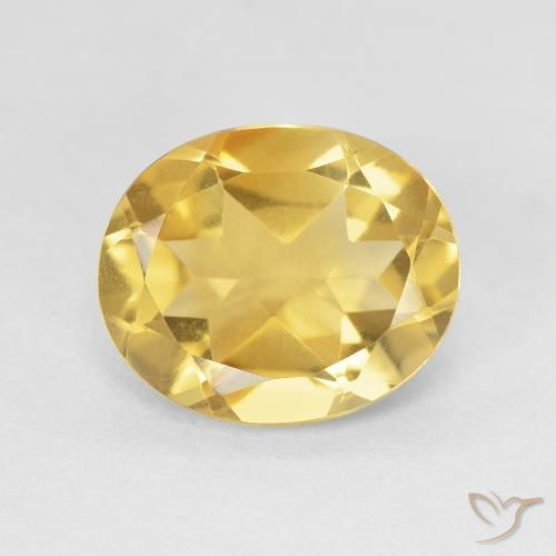 4.13ct Naturale Dorato medio Citrino, Ovale, VVS-VS