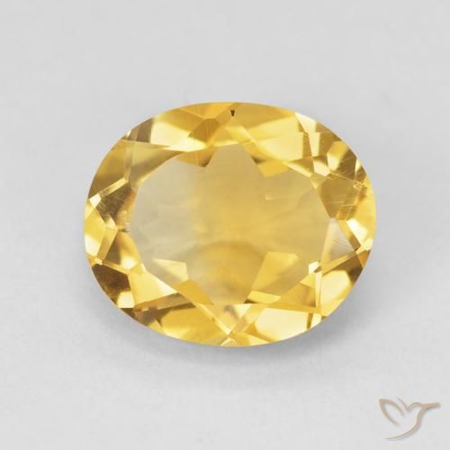 4.44ct Naturale Dorato Citrino, Ovale, VVS-VS