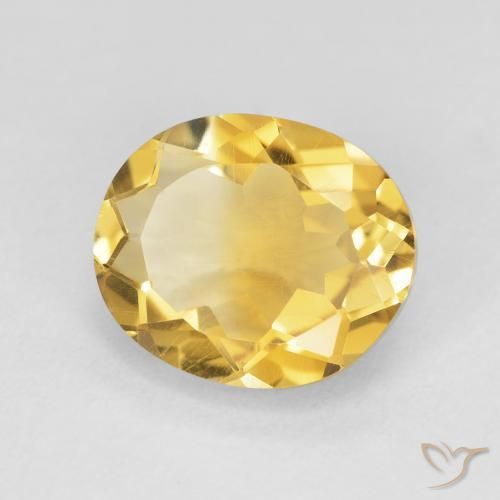 Citrino Dorato naturale da 4.44 ct, Ovale, VVS-VS