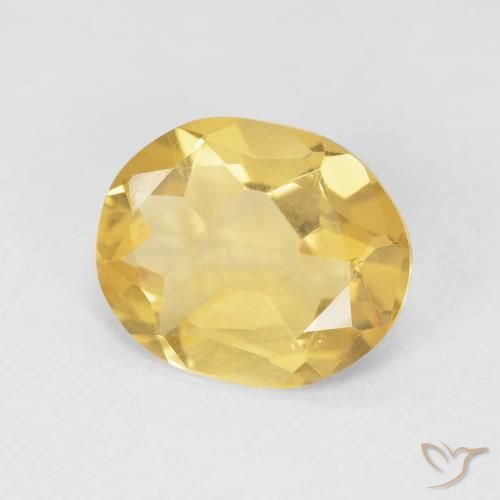 Citrino Dorato medio naturale da 2.96 ct, Ovale, VVS-VS