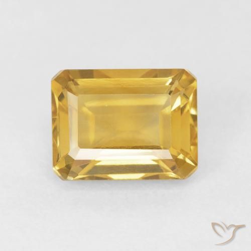 1.75ct Naturale Dorato Citrino, Taglio smeraldo, VVS