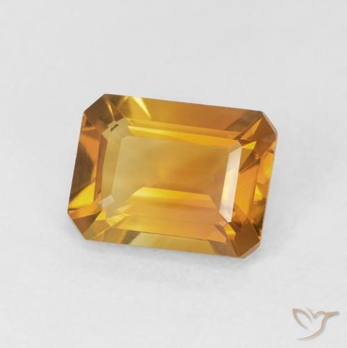 Citrino Arancio-Oro naturale da 1.47 ct, Ottagonale / Taglio smeraldo, VVS