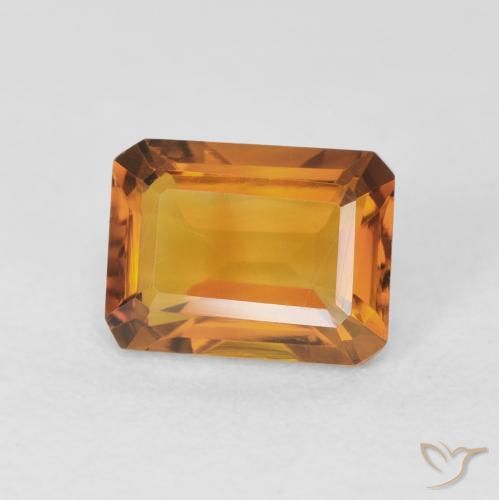 Citrino Arancio intenso-OroG naturale da 1.68 ct, Ottagonale / Taglio smeraldo, VVS