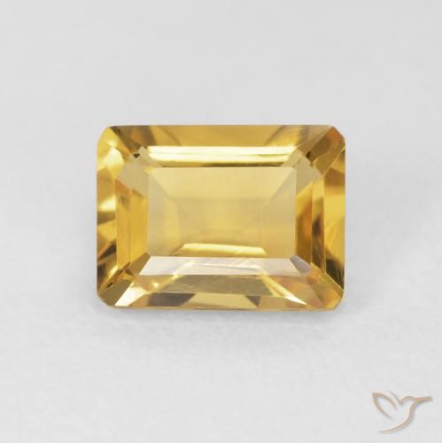 1.45ct Naturale Dorato Citrino, Taglio smeraldo, VVS