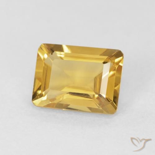 Citrino Dorato naturale da 1.45 ct, Ottagonale / Taglio smeraldo, VVS