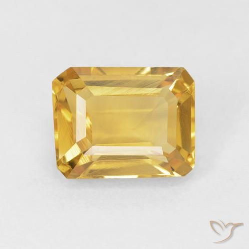 1.80ct Naturale Oro brillante Citrino, Taglio smeraldo, VVS