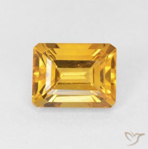1.82ct Naturale Oro medio Citrino, Taglio smeraldo, VVS-VS