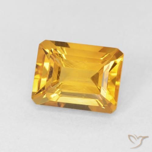 Citrino Oro medio naturale da 1.82 ct, Ottagonale / Taglio smeraldo, VVS-VS