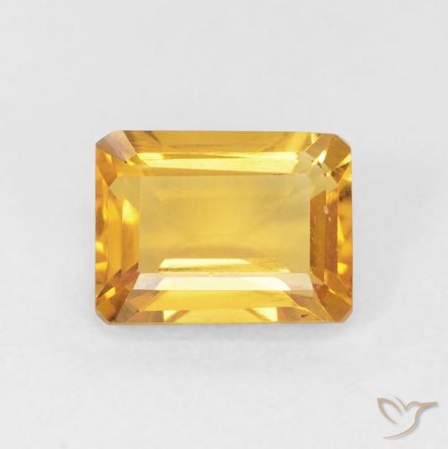 1.74ct Naturale Dorato Citrino, Taglio smeraldo, VVS-VS