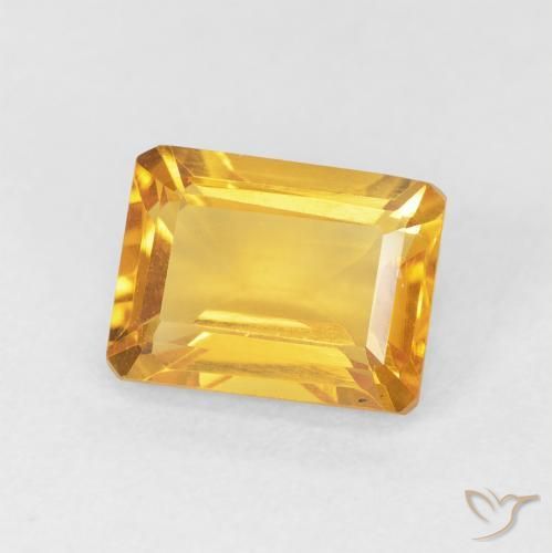 Citrino Dorato naturale da 1.74 ct, Ottagonale / Taglio smeraldo, VVS-VS