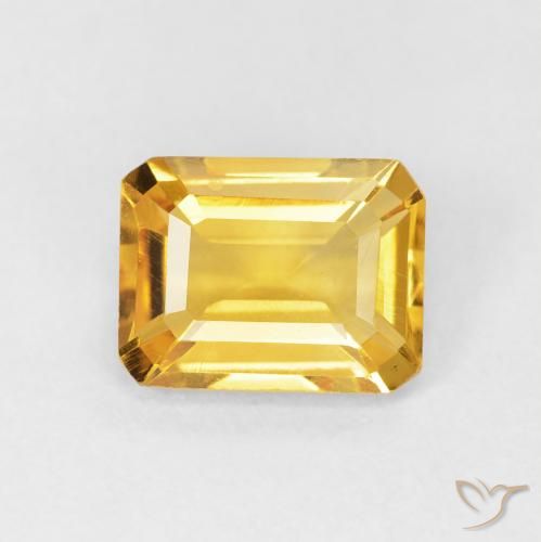 Citrino Dorato naturale da 1.40 ct, Ottagonale / Taglio smeraldo, VVS-VS
