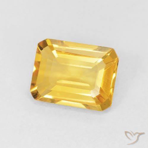 Citrino Dorato naturale da 1.40 ct, Ottagonale / Taglio smeraldo, VVS-VS