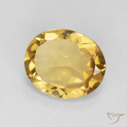 Citrino Dorato naturale da 3.76 ct, Ovale, VVS-VS