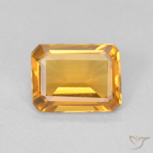 Citrino Arancio-Oro naturale da 1.07 ct, Ottagonale / Taglio smeraldo, VVS-VS