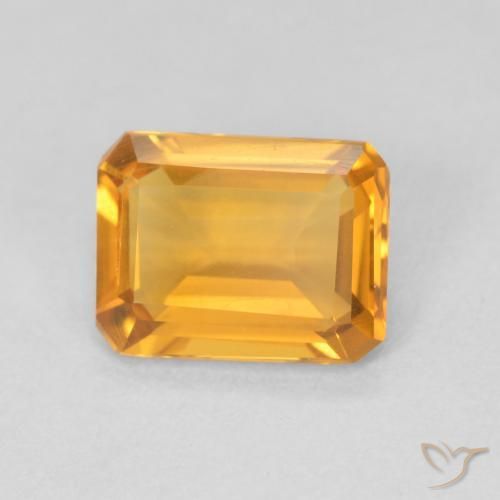 Citrino Arancio-Oro naturale da 1.07 ct, Ottagonale / Taglio smeraldo, VVS-VS