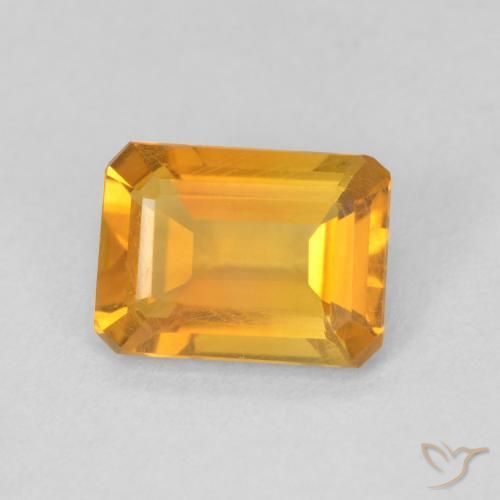 Citrino Arancio Medio naturale da 1.13 ct, Ottagonale / Taglio smeraldo, VVS-VS