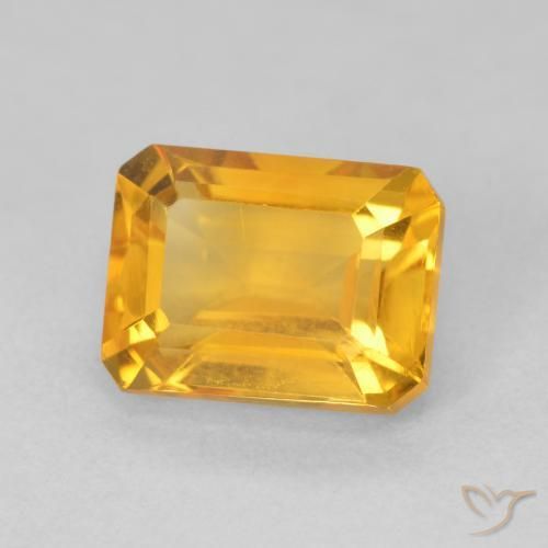 Citrino Arancio Medio naturale da 1.72 ct, Ottagonale / Taglio smeraldo, VVS-VS