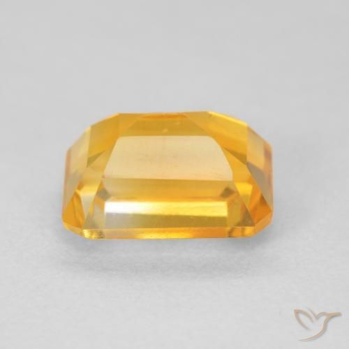 Citrino Arancio Medio naturale da 1.72 ct, Ottagonale / Taglio smeraldo, VVS-VS