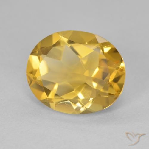 Citrino Dorato naturale da 4.06 ct, Ovale, VVS