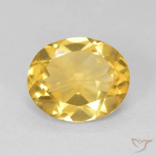 4.08ct Naturale Dorato medio Citrino, Ovale, VVS