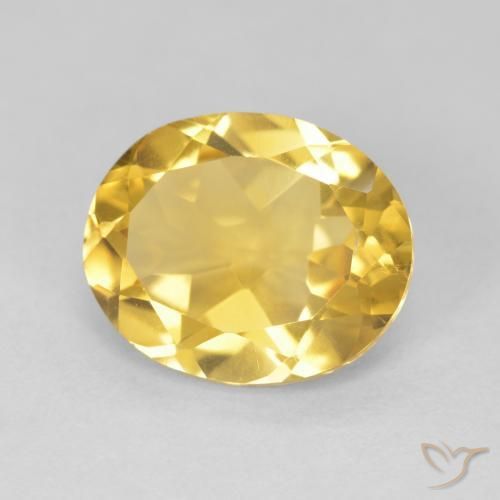 Citrino Dorato medio naturale da 4.08 ct, Ovale, VVS