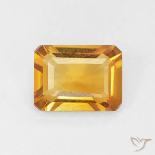 Citrino Arancione-Oro medio naturale da 1.32 ct, Ottagonale / Taglio smeraldo, VVS
