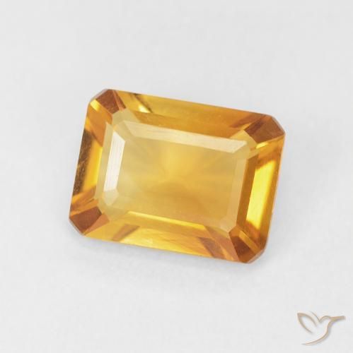 Citrino Arancione-Oro medio naturale da 1.32 ct, Ottagonale / Taglio smeraldo, VVS