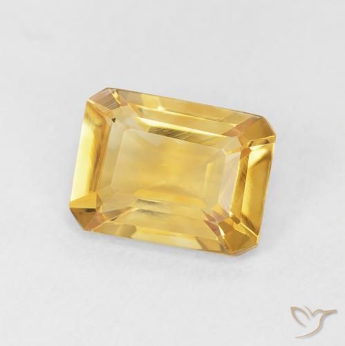 Citrino Oro profondo naturale da 1.37 ct, Ottagonale / Taglio smeraldo, VVS
