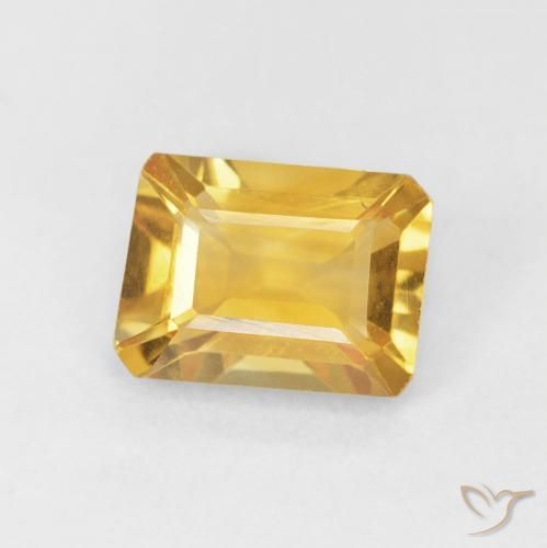 Citrino Dorato naturale da 1.35 ct, Ottagonale / Taglio smeraldo, VVS