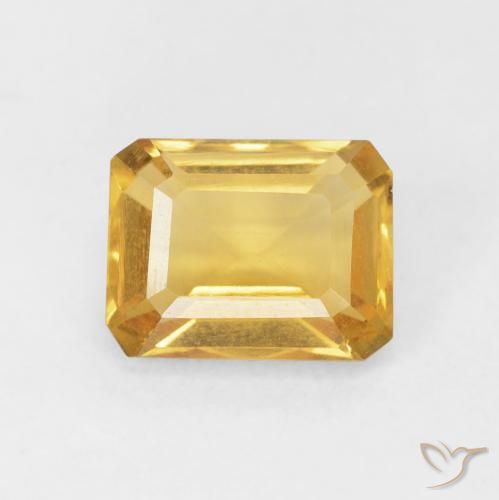 1.66ct Naturale Oro profondo Citrino, Taglio smeraldo, VVS