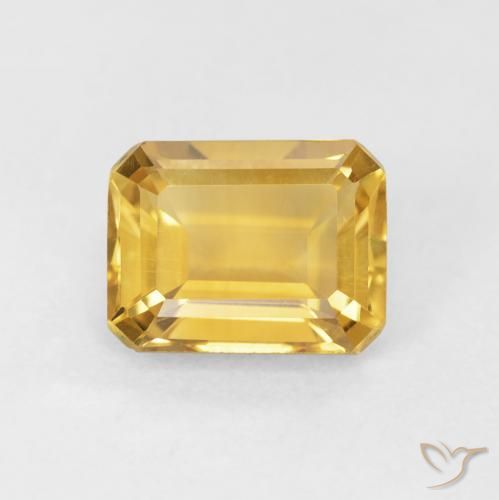 Citrino Dorato naturale da 1.57 ct, Ottagonale / Taglio smeraldo, VVS