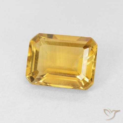 Citrino Dorato naturale da 1.57 ct, Ottagonale / Taglio smeraldo, VVS