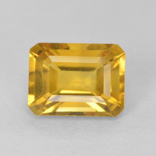 1.66ct Naturale Oro brillante Citrino, Taglio smeraldo, VVS